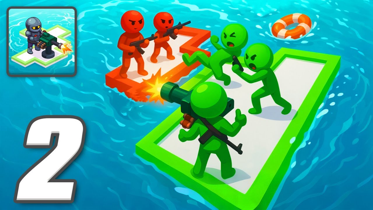 War of Rafts: Crazy Sea Battle - Gameplay Walkthrough Part 2 - Rafts Rule The Sea (iOS, Android)