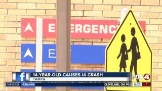 14-year-old charged in crash that sends 7 to the hospital