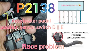 P2138 Toyota Hiace Accelerator Pedal Position Sensor Switch D/E Voltage Correlation Wiring Diagram 💯 How To Fix P2138 Engine Code Throttle Pedal Position Sensor Switch D E Voltage Correlation