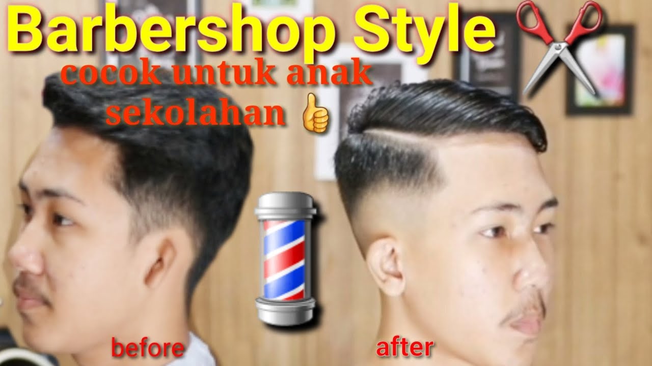  potong  RAMBUT  ANAK  SEKOLAHAN side part haircuts 