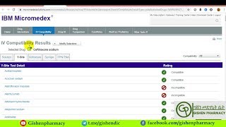 Micromedex IV Compatibility Tutorial part 1 Amharic (የማይክሮሜዴክስ በመርፌ ለሚወሰዱ መድኃኒቶች መስተጋብር መለያ ማስተማሪያ)