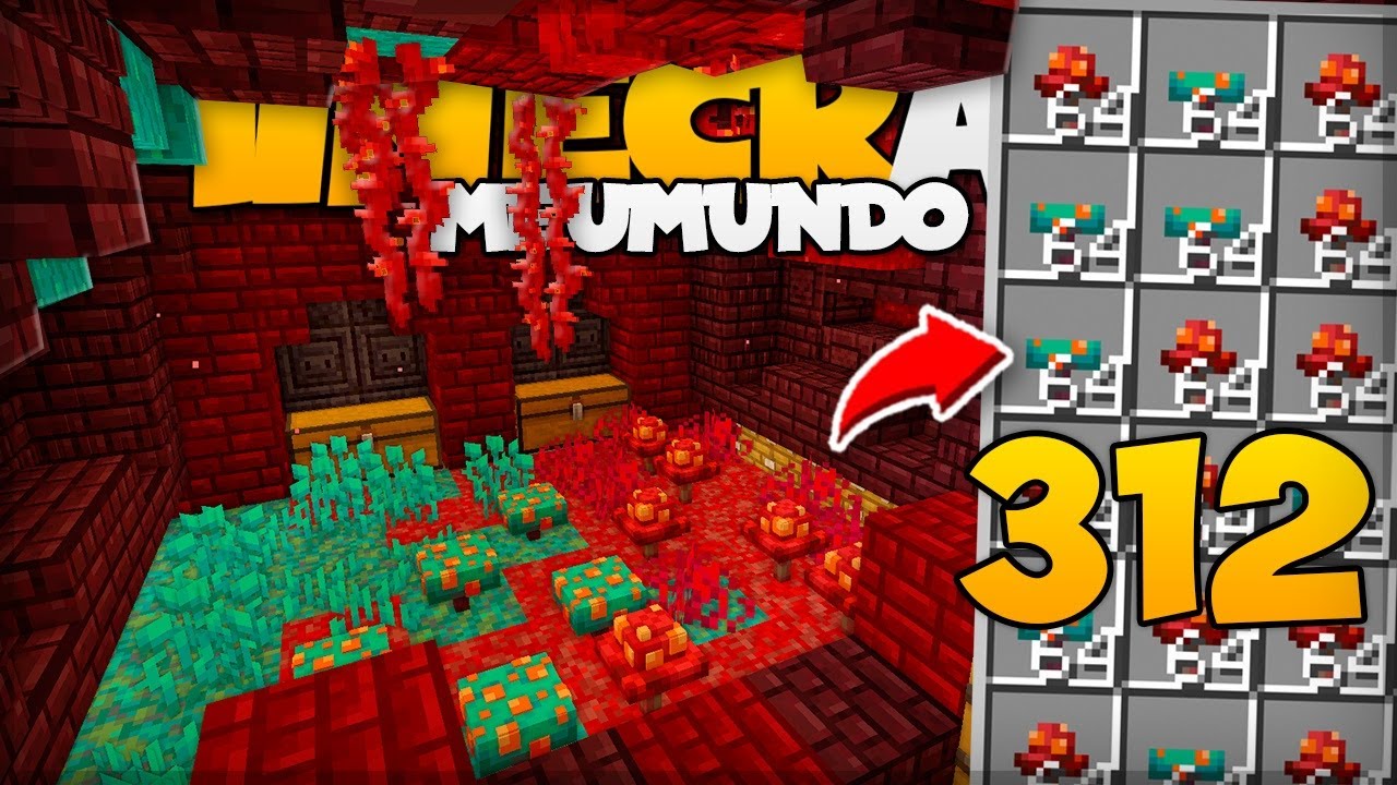 FARM de FUNGOS e RAÍZES do NETHER 1.16 // Meu Mundo 