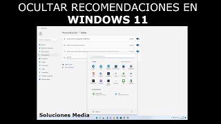 Ocultar recomendaciones en Windows 11 | Cómo eliminar la sección de Recomendaciones en Windows 11