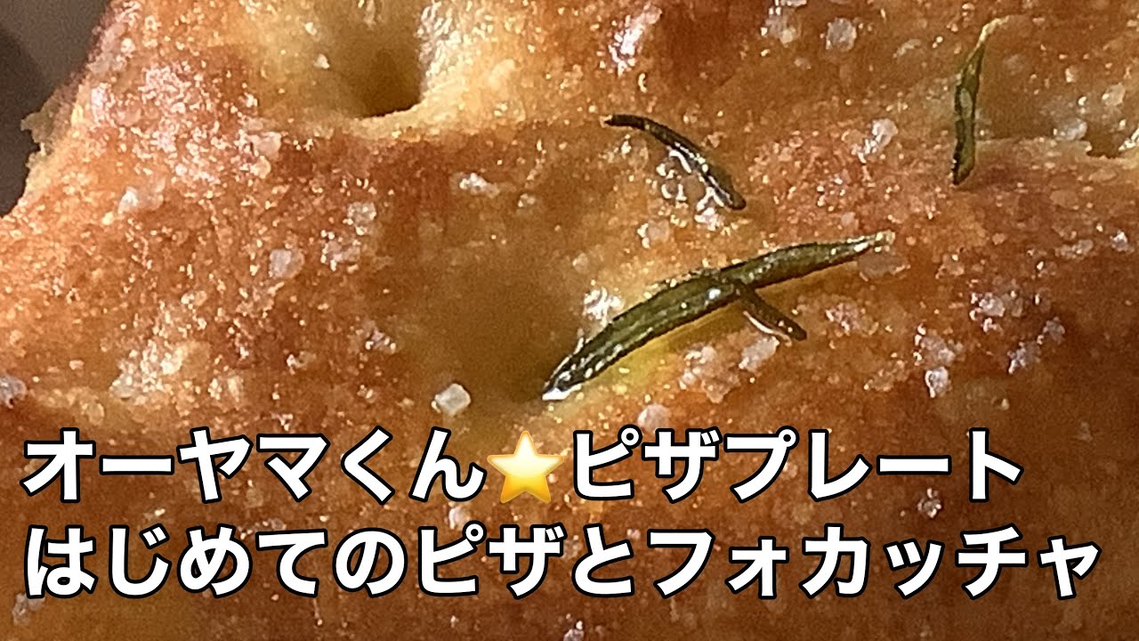 133オーヤマくんピザプレート⭐️初めてピザ生地作り⭐️激うま