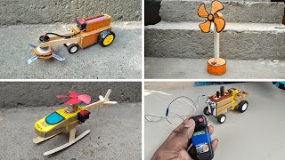 4 Amazing DIY TOYs | Cardboard Fan - Grass Cutter | Matchbox RC Car - Helicopter | You Can Make it