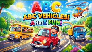 GO! ABC Vehicles 🚗🚓 | Learn A to Z Alphabet for Kids | Super Fast Fun
