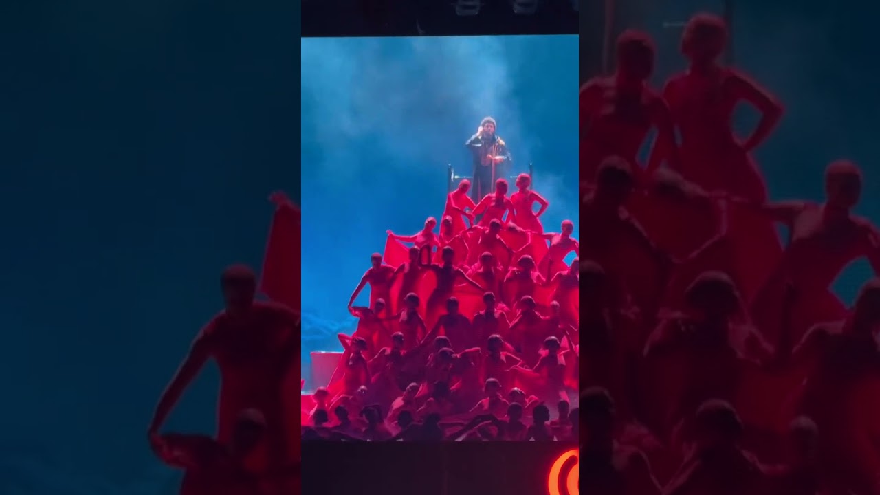 The Weeknd performing Dancing In The Flames and Take My Breath 