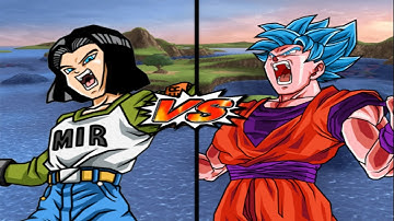Android 17 VS Goku SSJ Blue | DBZ Budokai Tenkaichi 4 Beta 13.2 [60FPS]
