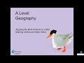 Pearson Edexcel A Level Geography: NEA Marking Training - Understanding the Assessment Requirements