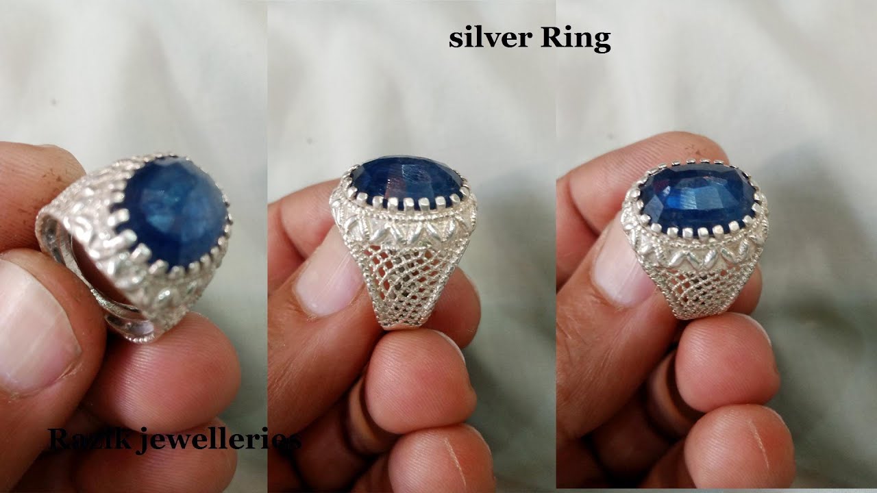 Neelam Stone Adjustable Ring 5-6 ct - Aurra Stores