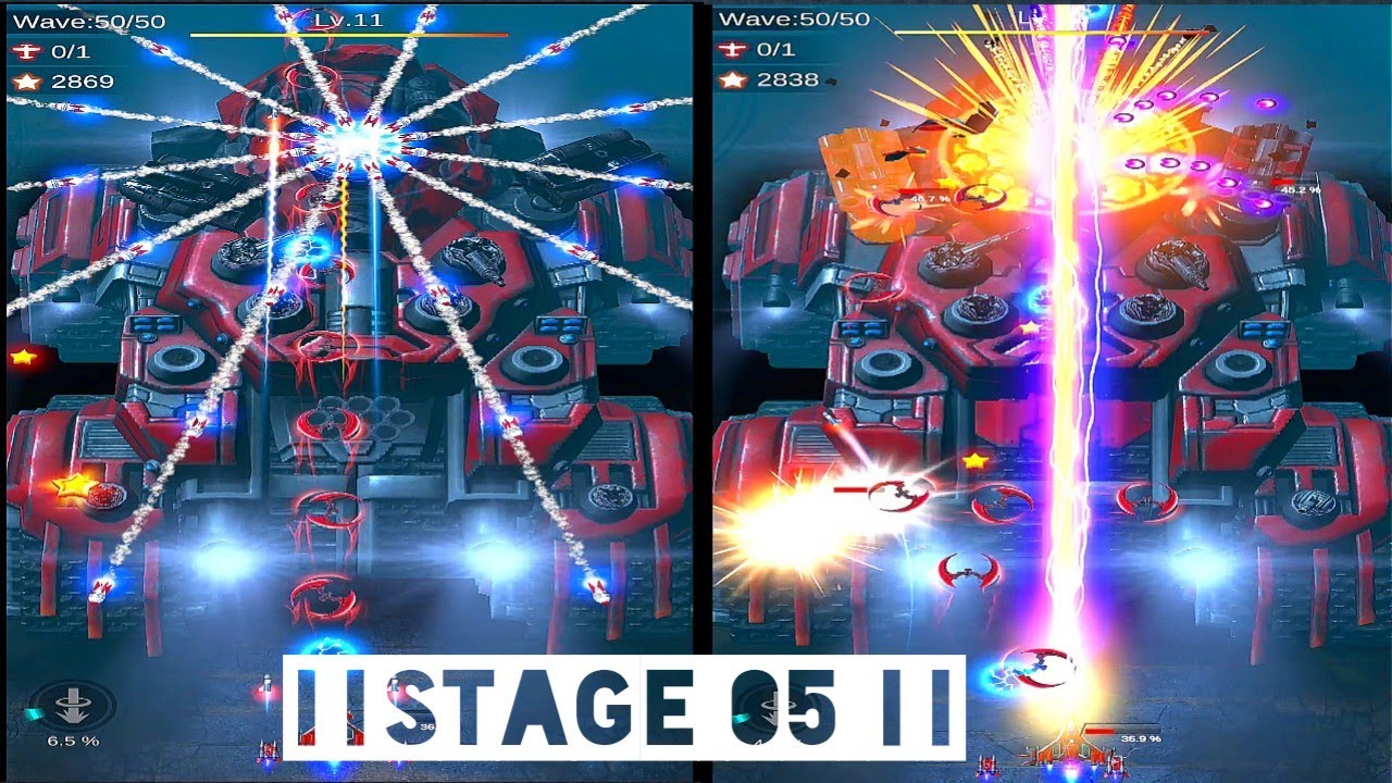 Wing fighter||Stage 05||Machine Factory Final level BOSS vs Red Phantom