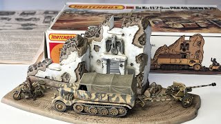 Matchbox 1/76 scale Sdkfz 11, PAK 40 Diorama full build of this classic kit.