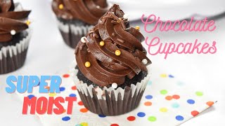 SUPER MOIST Chocolate Cupcakes Recipe - How to make the best Chocolate Cupcakes