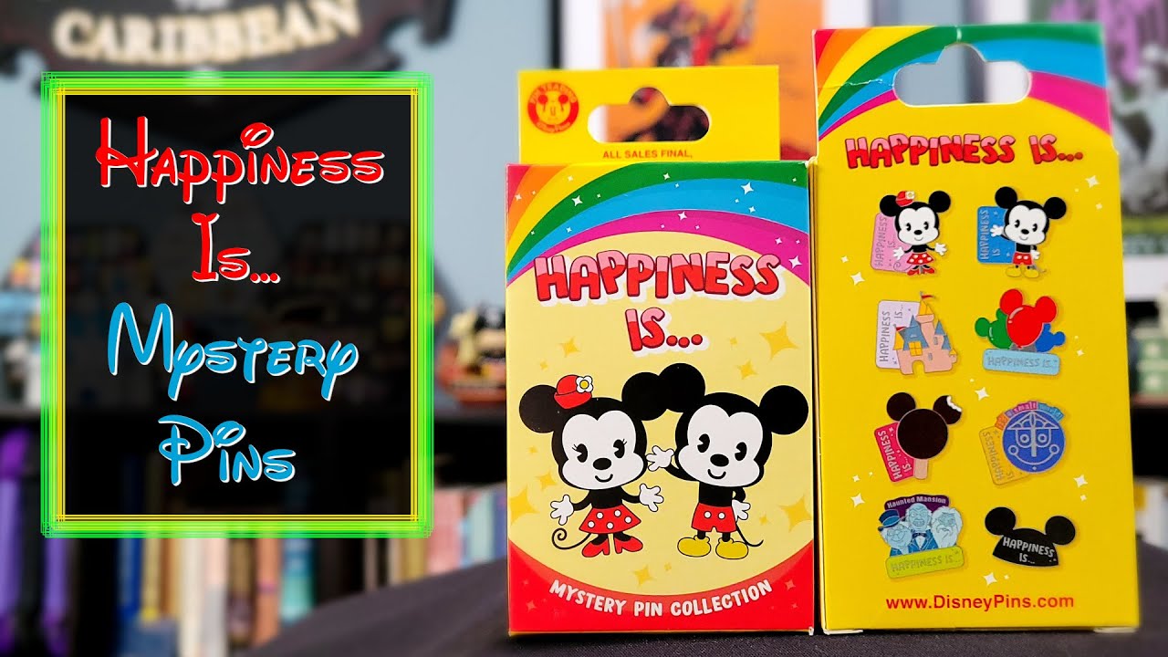 Disney Pin Unboxing Happiness Is... Mystery Pins YouTube