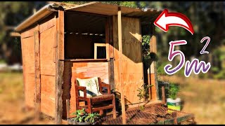 MORANDO EM UM BARRACO DE 5M2 | TOUR COMPLETO 🏡 | casa no sitio