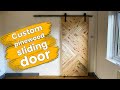DIY CUSTOM PINEWOOD SLIDING LIVINGROON DOOR  | First Home #8