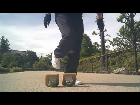 フリーラインスケート(Free Line Skates)・ワンウィール(One Wheel)で坂道を登る(Going Up The Slope)！世界で一番難しいフリーラインスケート！通称目玉おやじ！