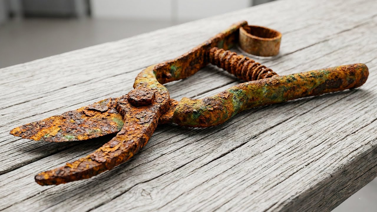 Rusty Scissors 1980s Restoration with AMAZING outcome - REBORN FACTORY