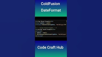 ColdFusion Quick Tip - DateFormat