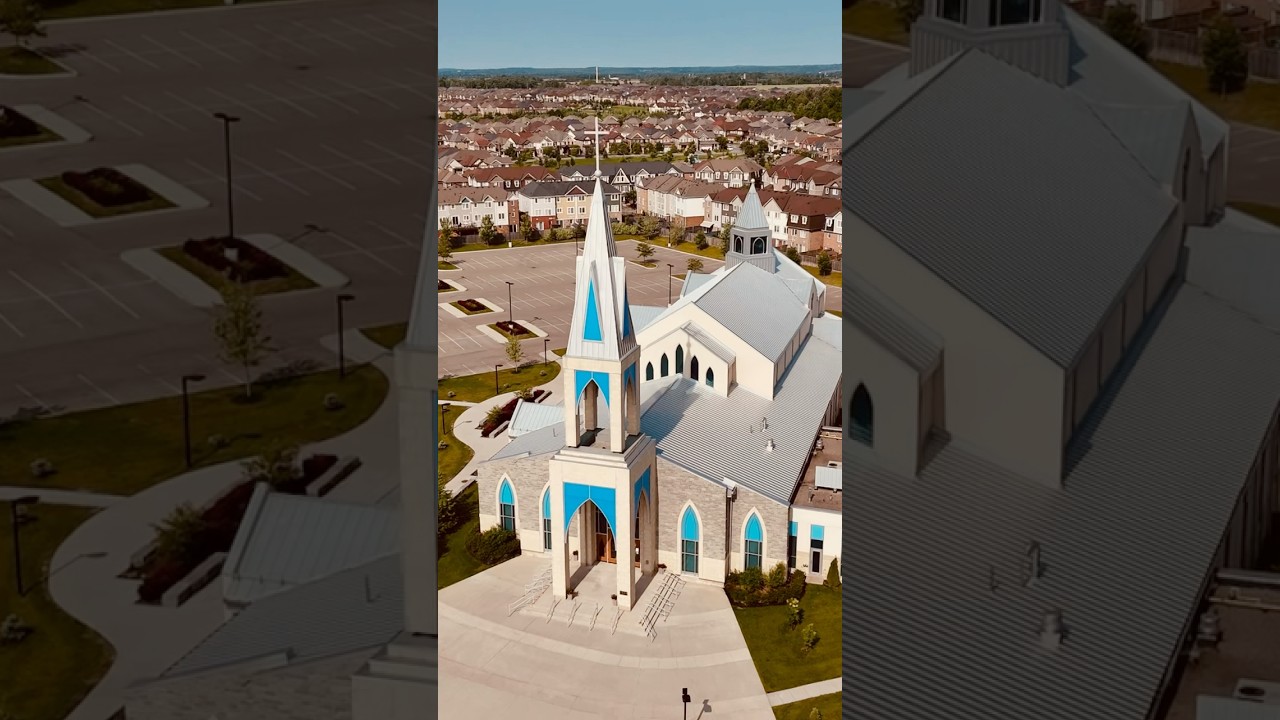 SoaringaboveGuardianAngelsParishatSandalwood&CreditviewinBrampton,capturedbyDJIMini4Pro🚁 