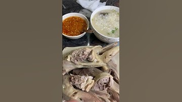 cháo vịt đầu vịt chấm mắm gừng ngon quá