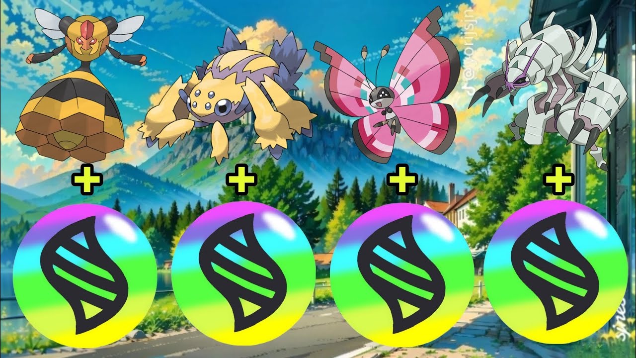 All Regions Bug Type Pokémon Mega Evolution line Drawing : pt-2  : Pokémon 