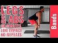 30 Minute Resistance Band Legs and Abs Workout - No Repeat - Low Impact