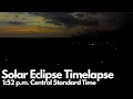 Solar Eclipse Timelapse Drone View Over Lockesburg, Arkansas (4k)