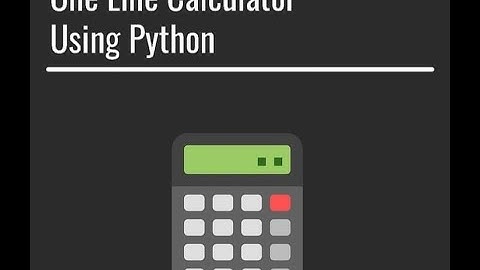 One line calculator using python