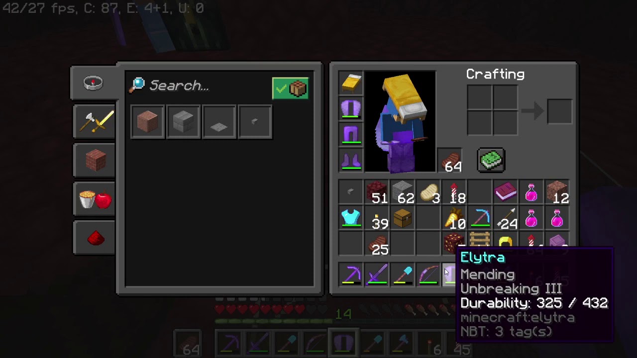 I threw an elytra into lava YouTube