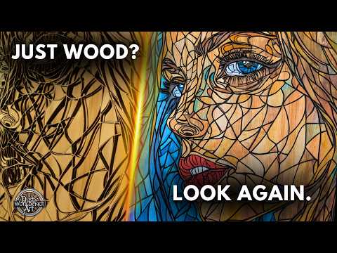 Laser Cut Stained Glass Style… But It’s Actually Wood