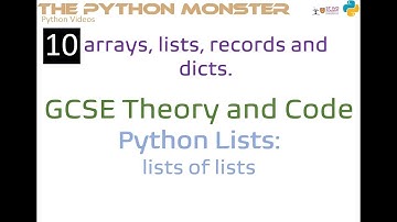 Monster Video 38: Python Lists - Lists of Lists (High Definition)