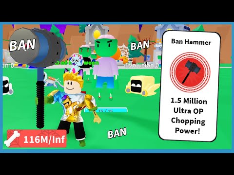 Buying The Ban Hammer Gamepass In Roblox Halloweeen Simulator Youtube - gamepass ban hammer roblox