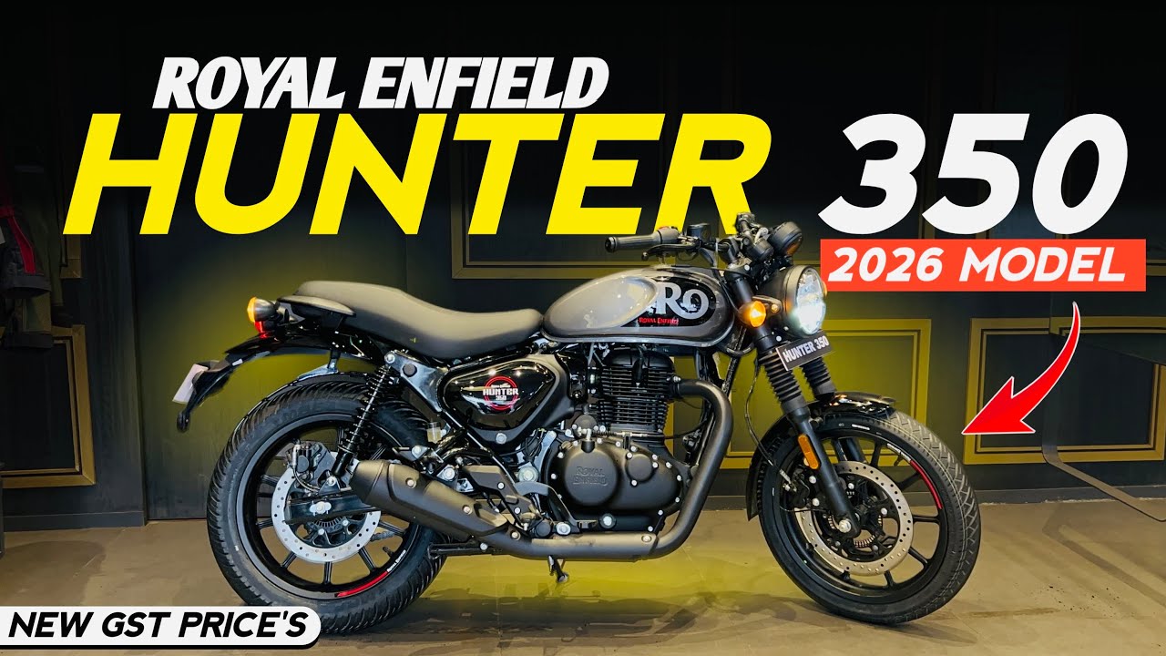 Royal Enfield Hunter 350 Dapper Grey 2026 New Model GST Price Features Mileage All Details 