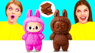 Real Food vs Chocolate Food Challenge | Funny Food Hacks by AZaZa Challenge