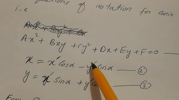 Calculus II: Conic Section: Angle of Rotation and Cross Product Term (URDU)