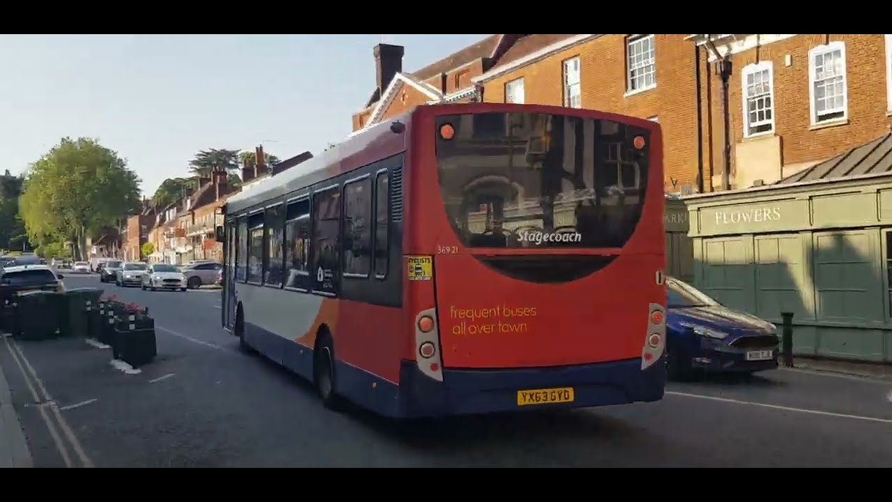 Here is the stagecoach 36921 on the number 4 in Farnham Thursday 8 June