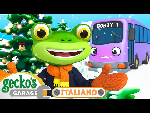 Il Soccorso Stradale Di Natale | Cartoni animati |🐸Garage di Gecko in italiano｜Cartoni di macchine