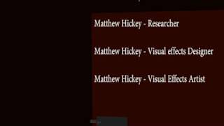 Celebrity FMP  YEAR 2 ANIMATION First Draft - MATTHEW HICKEY Profile