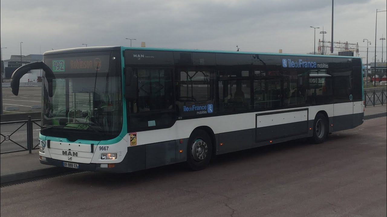 BUS RATP — LIGNE 192 — MAN LION’S CITY (NL255) — N•9671