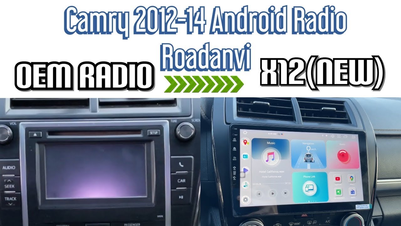 Roadanvi X12 QLED Headunit for Camry 2012 - 2014 | Full Installation I OEM to X12(Latest Version)