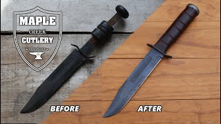 Restoring A WW2 KABAR Fighting Knife!