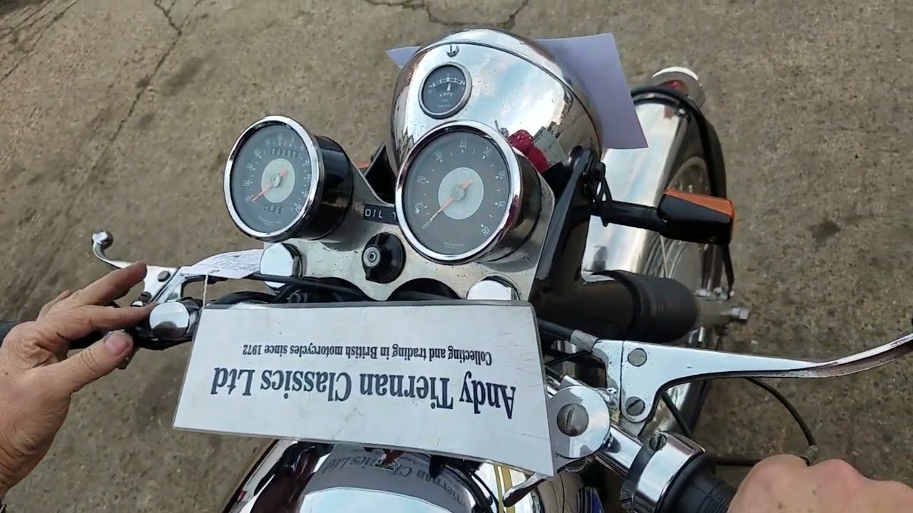 1965 AJS Model 33CSR 750cc at Andy Tiernans 