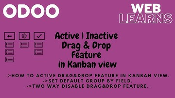 How to active disable drag and drop feature in kanban view in odoo | Odoo View Tutorial