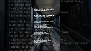 Indah Sekali Cara Alla Menyelamatkanmu... #rencanaallah #katahati #shorts