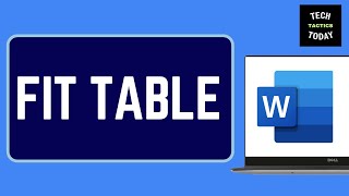 How to fit a table into a word document