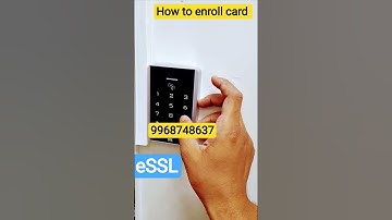 How to Enroll Card in eSSL Biometric Device | eSSL SA32 Card Registration Guide