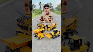 Rc Jcb Excavator Mixer Truck &amp; Dumper Truck Unboxing Tasting Dako 😱