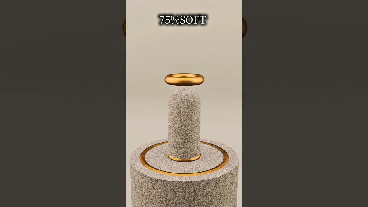 0% vs 100% Torus 3D Soft Body Simulation in Cinema4D 