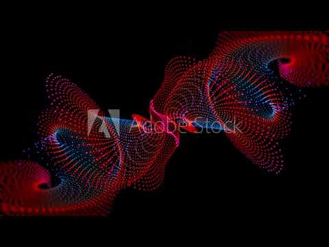 Fractal background. Seamless red-blue rotating form.